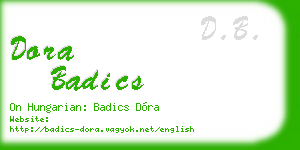 dora badics business card